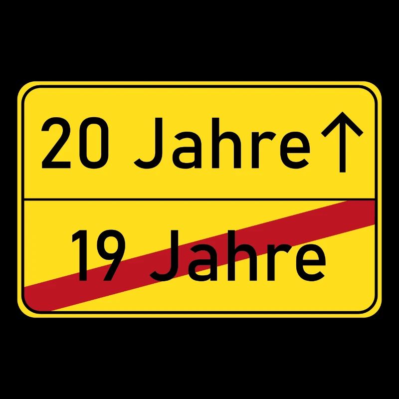 20. Geburtstag Ortsschild