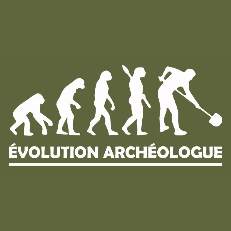 évolution archéologue / cadeau humour archéologue