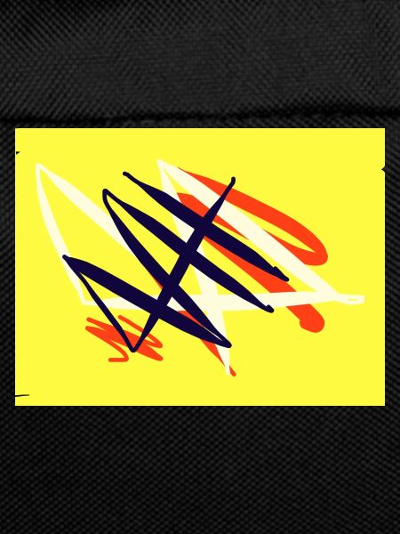Yellow artwork on T-shirt