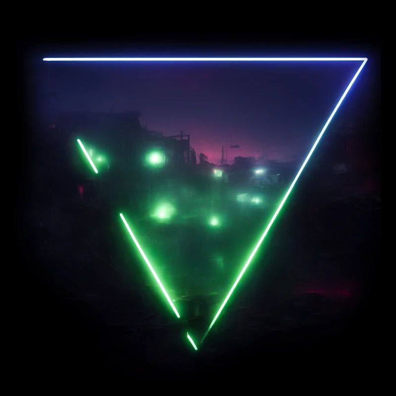 Trippy Dystopian Landscape Triangle