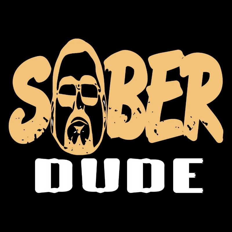 Sober Dude Retro Sobriety Designs