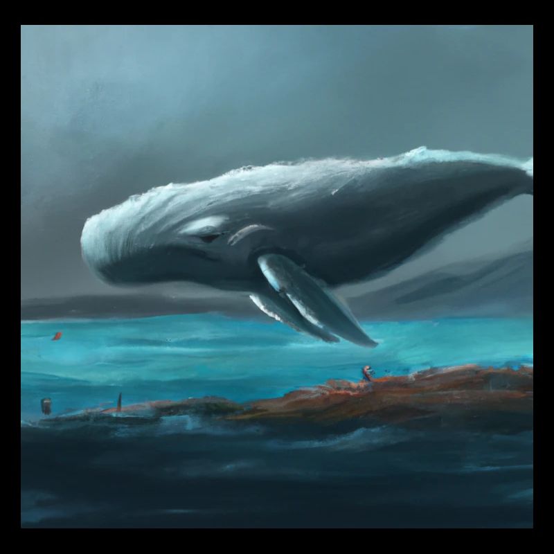 Wal schwebt am Himmel