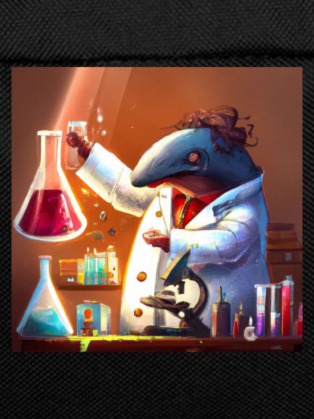 Mad dolphin scientist experimenting