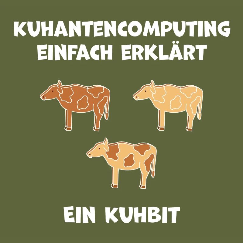 Quantencomputing mit Kühen Lustig Geschenk Kuhbit