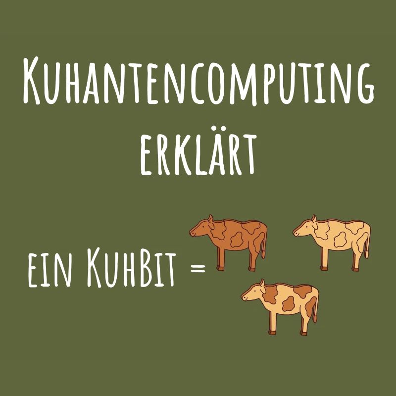 Quantencomputing mit Kühen Lustig Geschenk Kuhbit