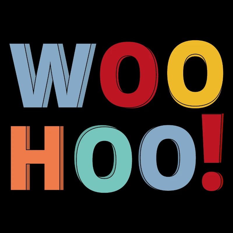 Woohoo Kalligraphie Textdesign.