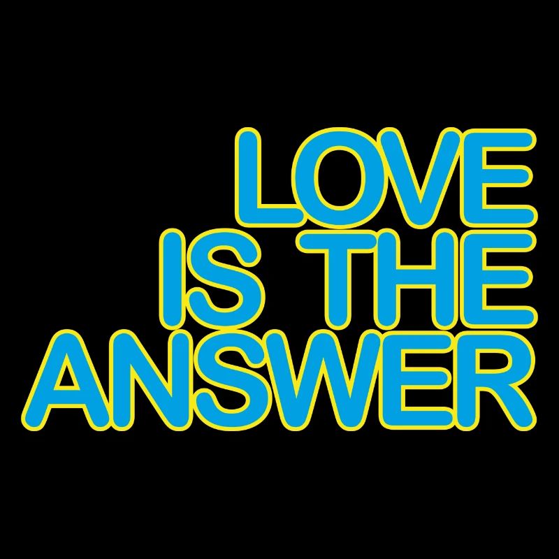 LOVE is the ANSWER 03hellblauKgelb