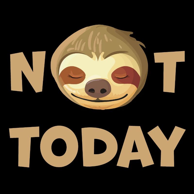 Not Today Sloth Funny Gift