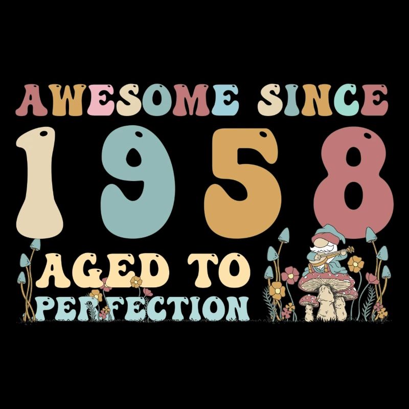Awesome since 1958 - 65th Birthday - 2023 Groovy