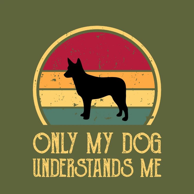 Silhouette de chien de bétail australien à queue de souche