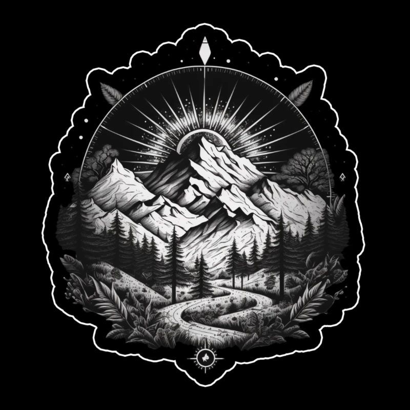 Mountains and compass 5