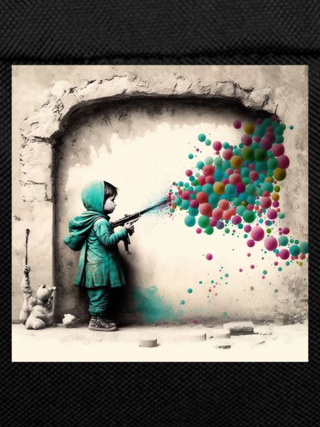 Child Bubble Gun Street Art