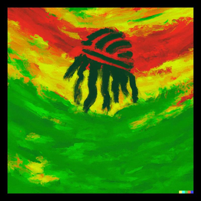 Van Gogh Rasta Flagge