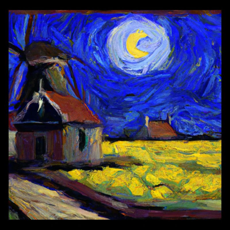 Digitale Kunst eines Van Gough-Gemäldes