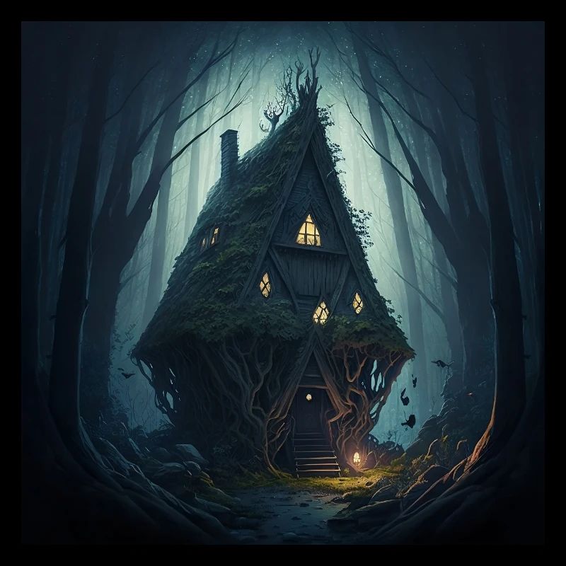 Cabane dans la forêt