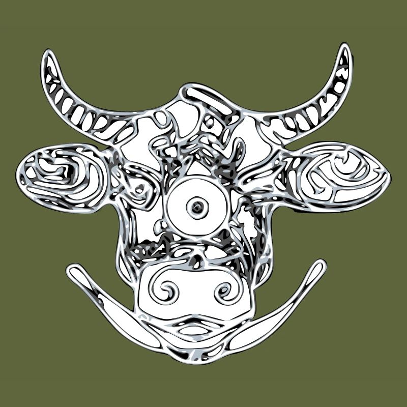 Zentangle cow's head