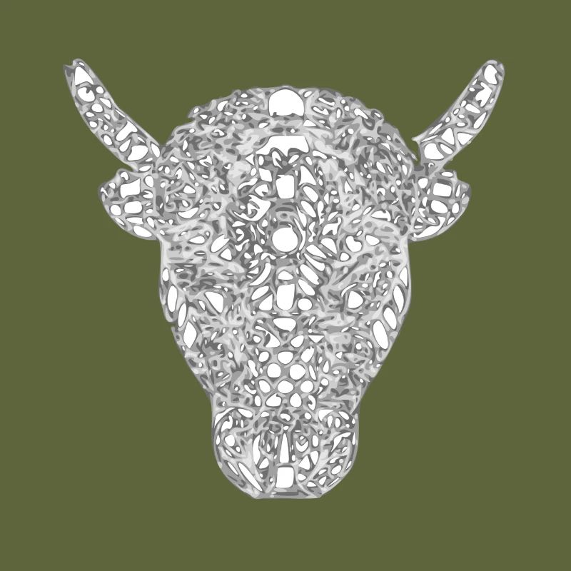 Zentangle cow's head