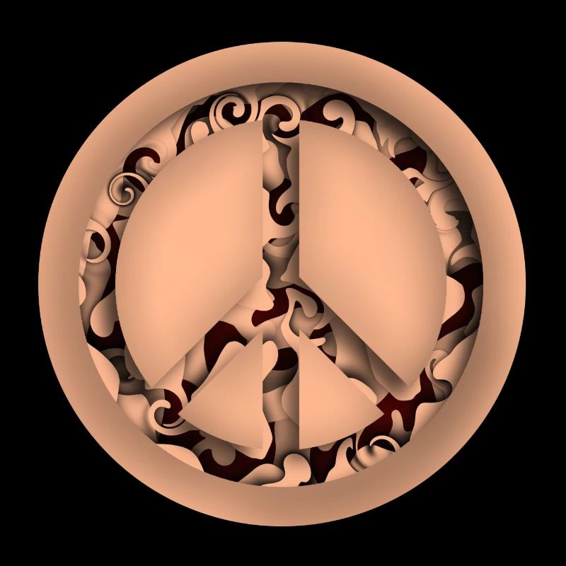 Infinity Peace - Frieden 3D Papercut Design