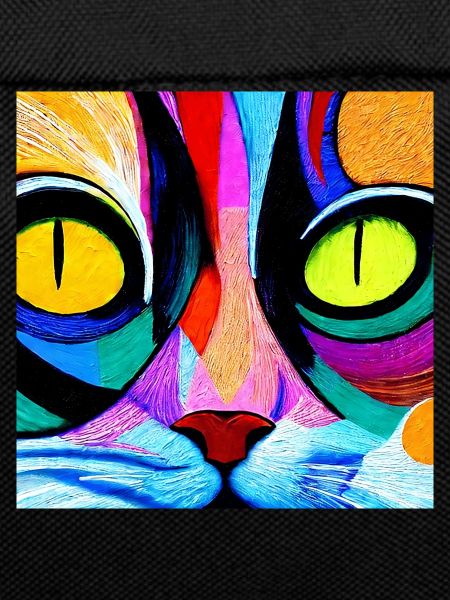 Colourful cat close up, abstract