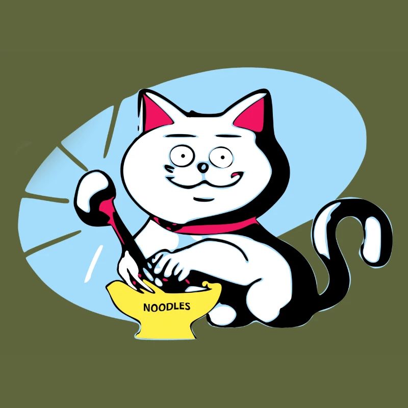 Chat et ramen