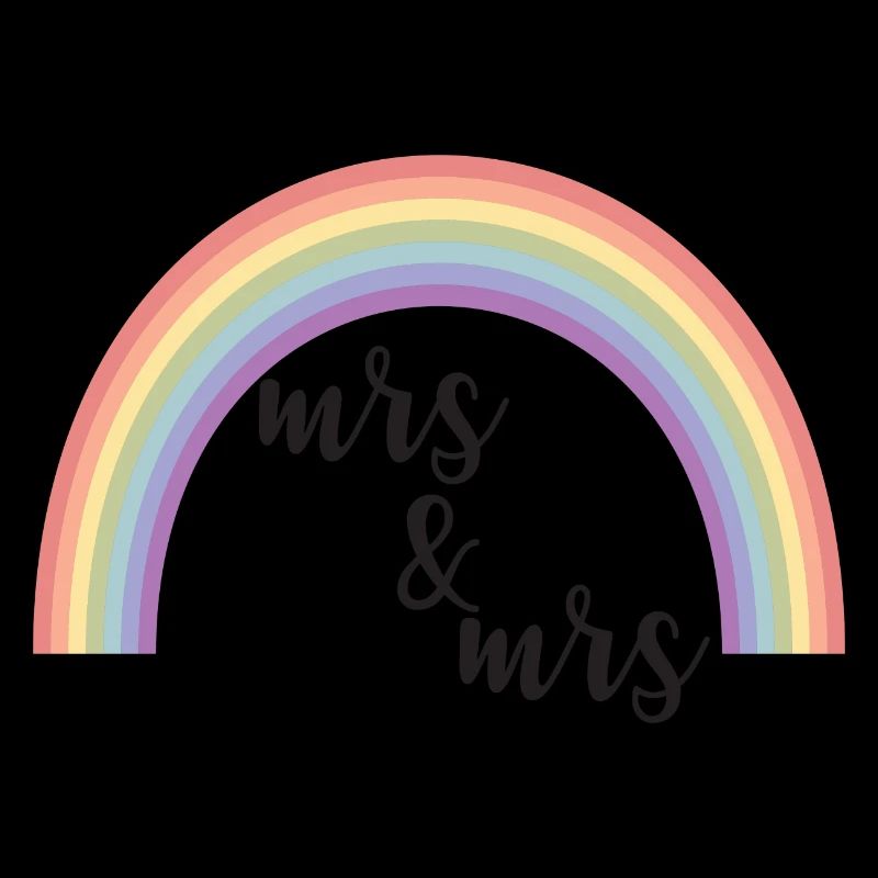 Regenbogenstreifen Mrs und Mrs