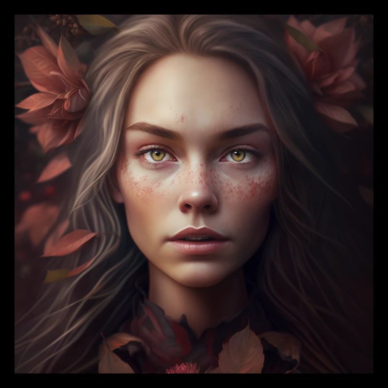 Face in autumn