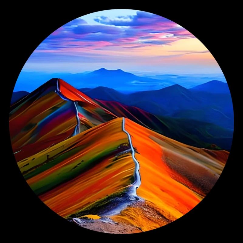 Colourful mountains