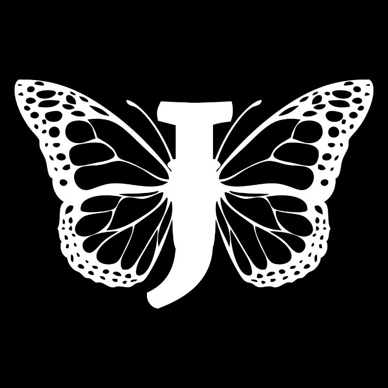 Buchstabe J Schmetterling