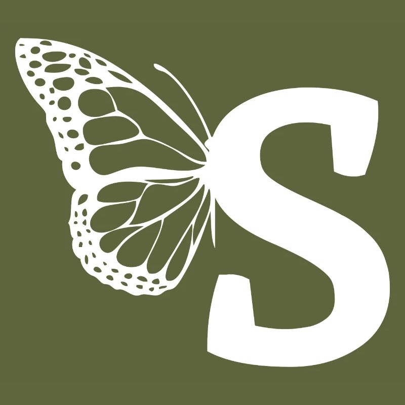 Buchstabe S Schmetterling