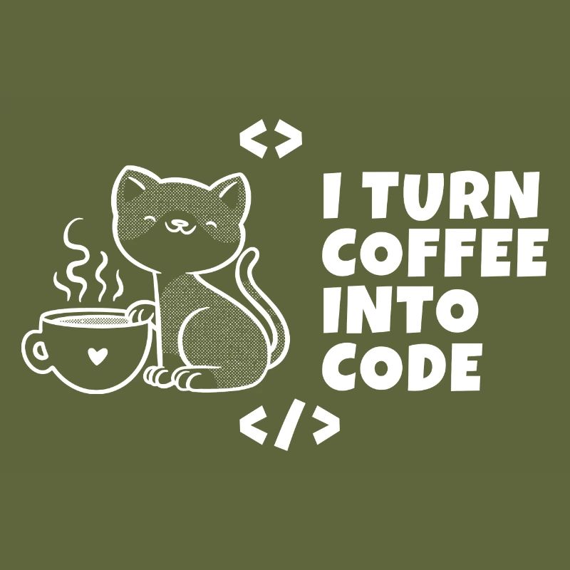 I turn coffee into code Programmierer Entwickler