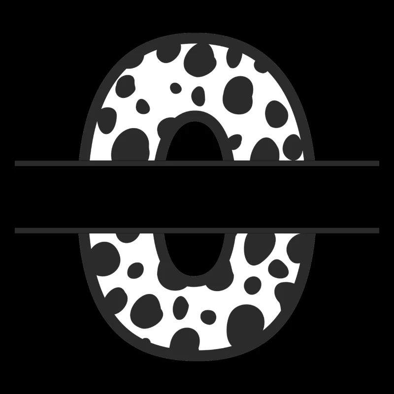 letter o custom cow pattern