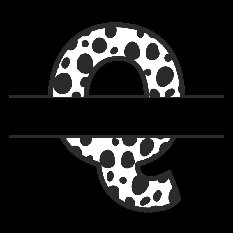letter Q custom cow pattern