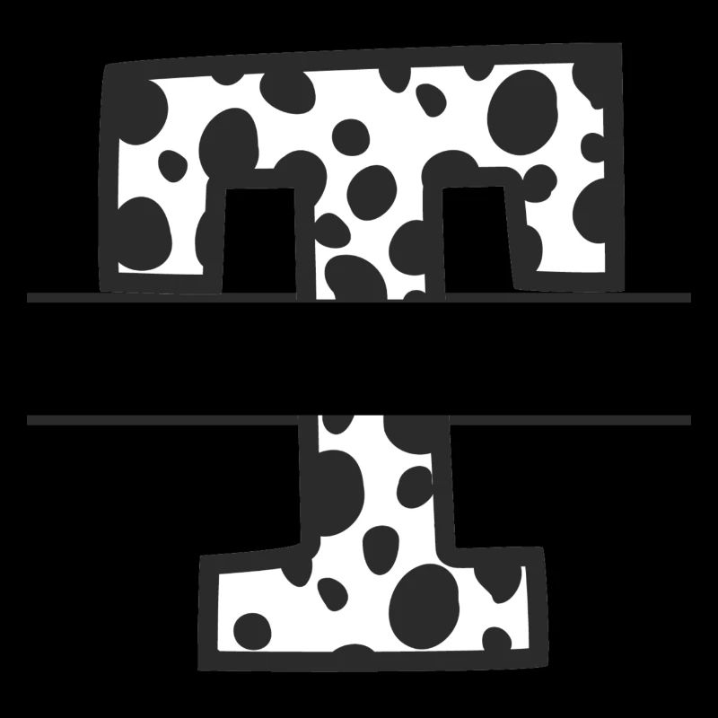 letter t custom cow pattern