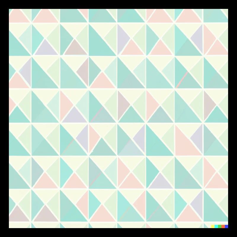 Pattern of triangles in pastel colors