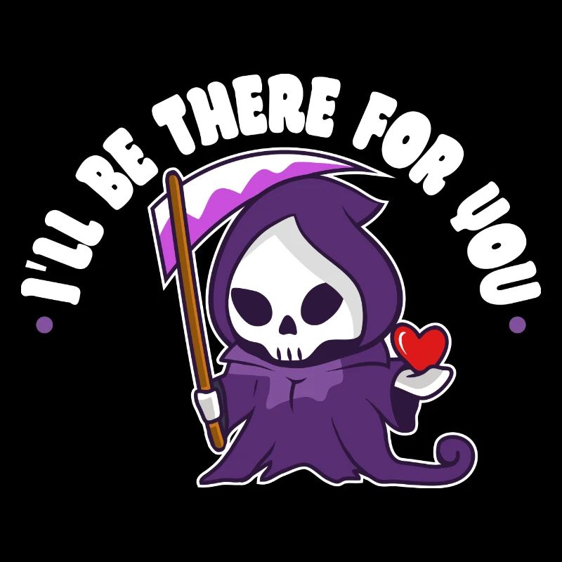 Funny Grim Reaper Valentines Day Quote, Goth Dark
