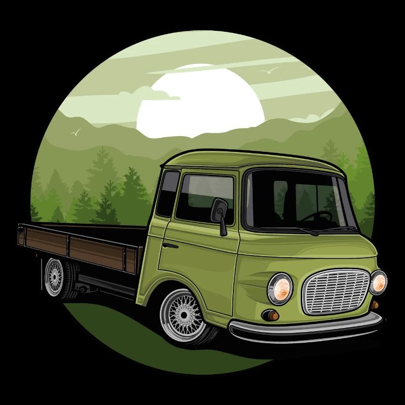 German Classic Car // Illustration // Barkas