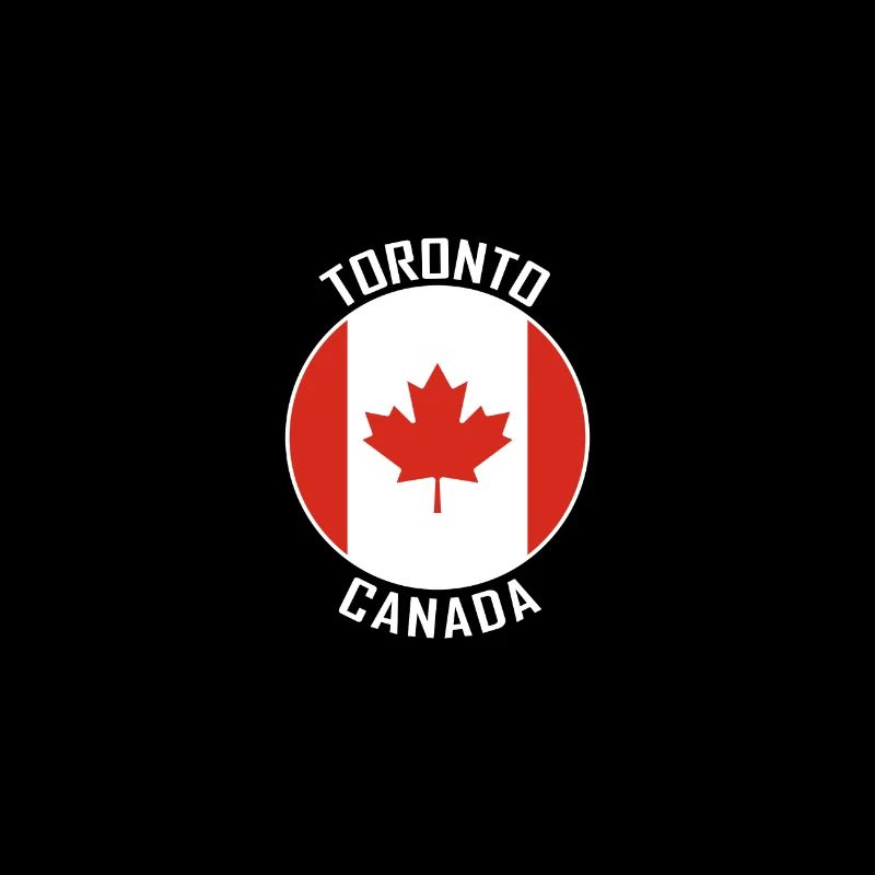 Souvenir de voyage du drapeau canadien Skyline de Toronto
