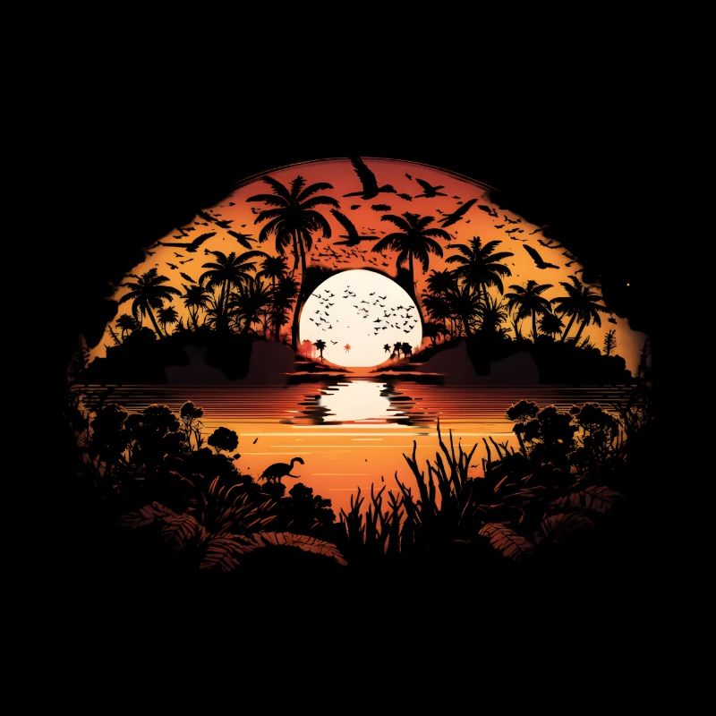 Sun Rising Over Water
