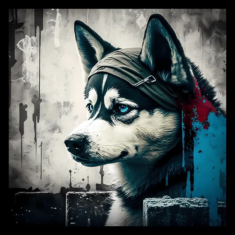 Husky with blue eyes