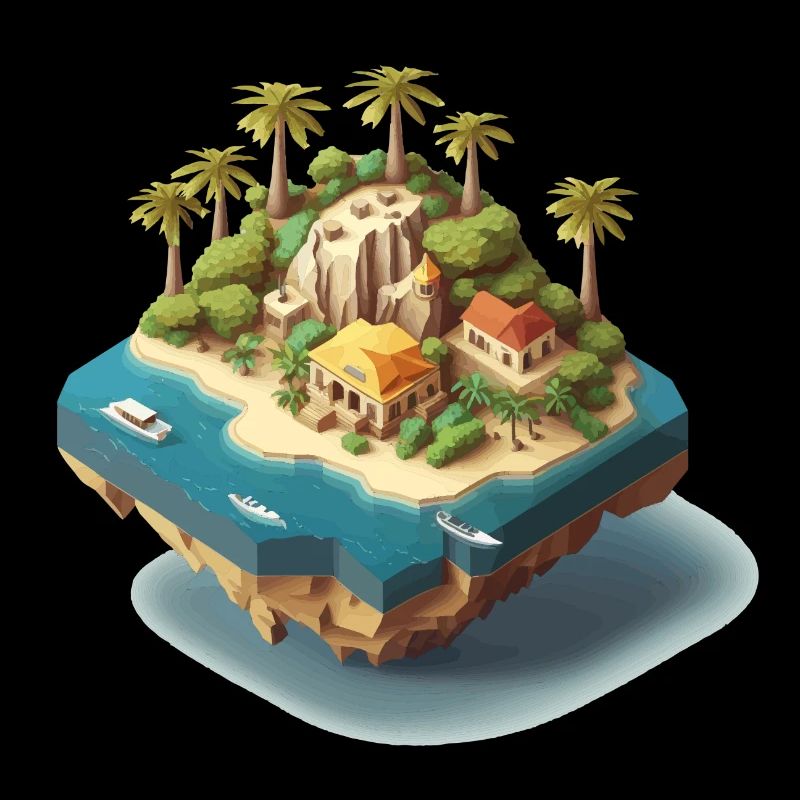 Cadeau 3D de l’île
