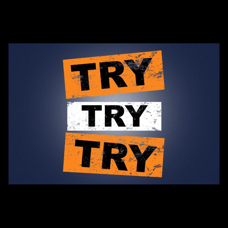 Try try try saying lettering