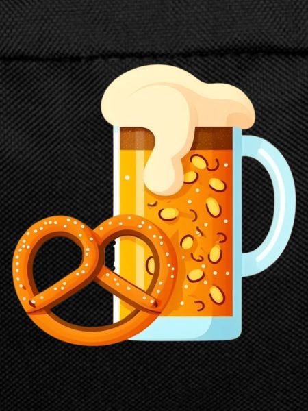 Measure of beer and pretzel
