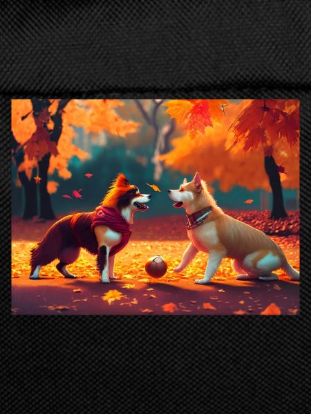 Dog in autumn