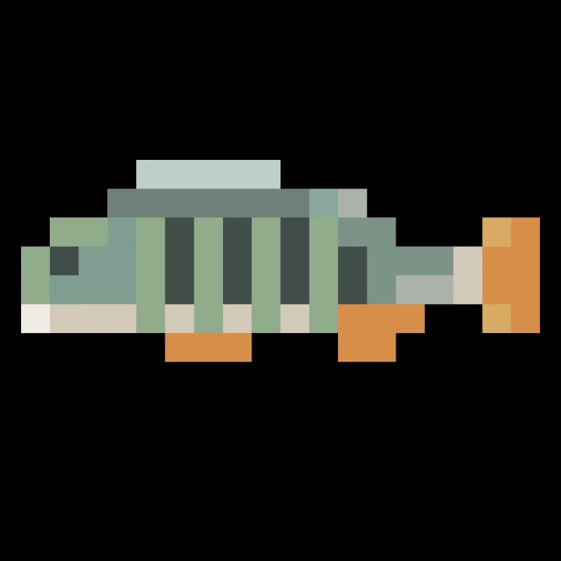 Perch - Perca fluviatilis pixelated
