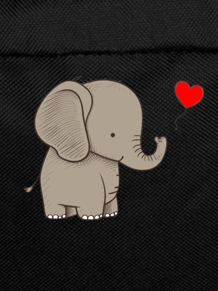 Elephant with heart gift