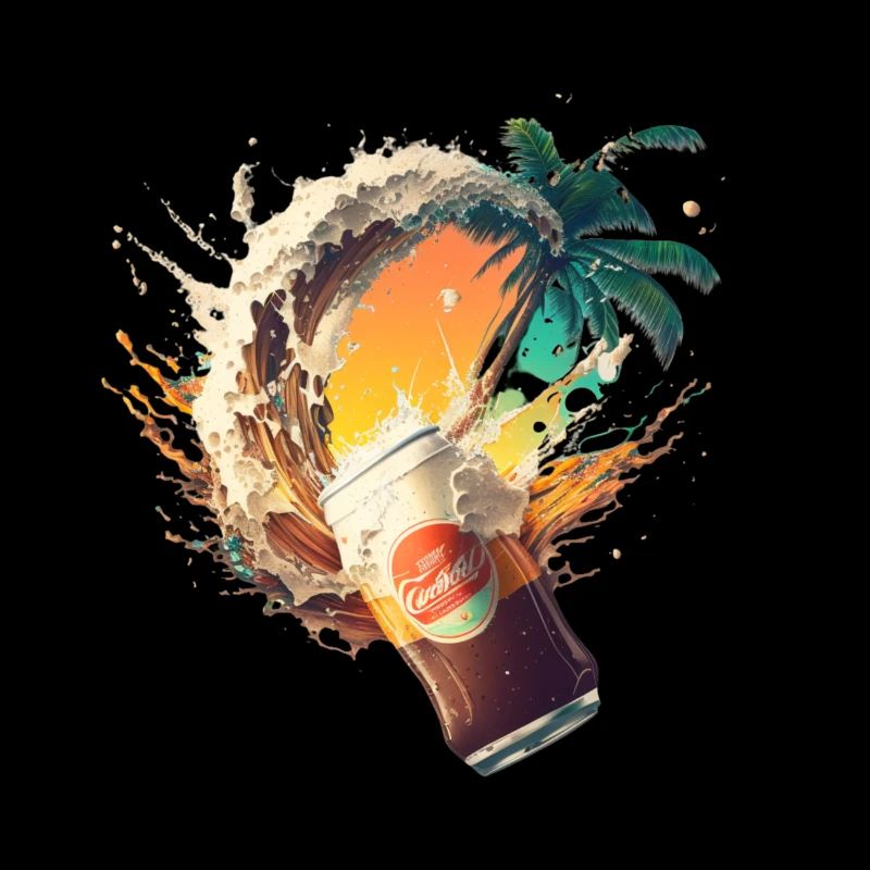 Sommer Urlaub unter Palmen mit Bier