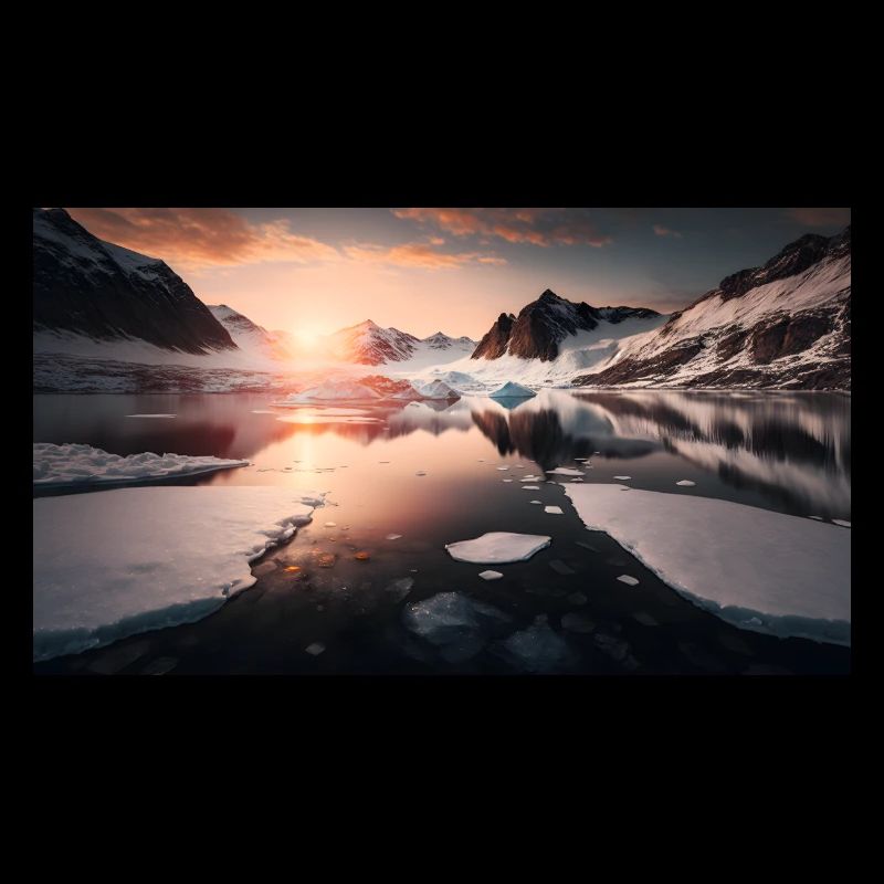 Snow-capped mountain, generative AI