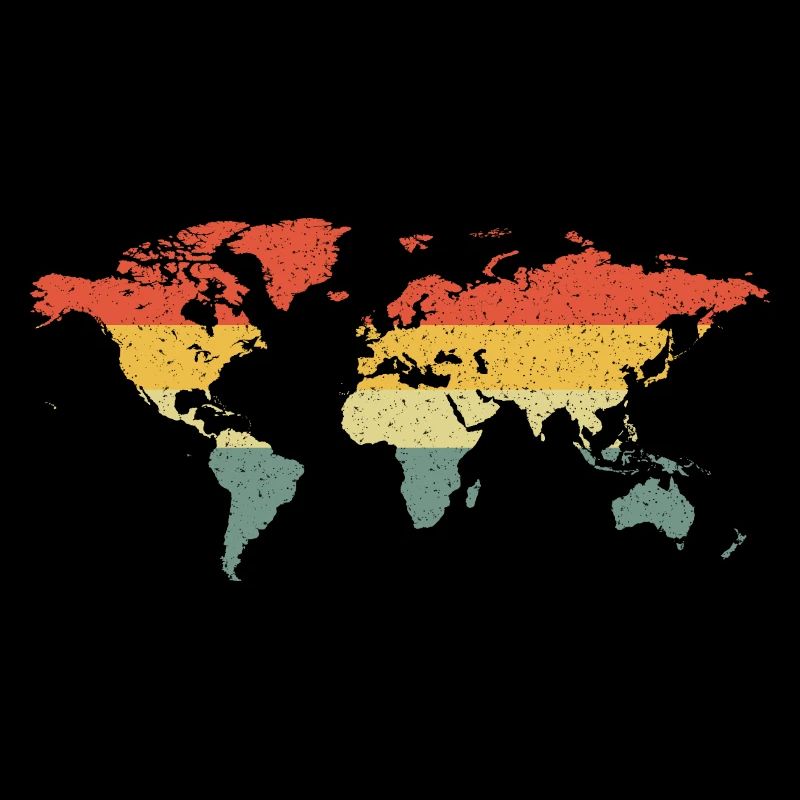 World Map Vintag Retro