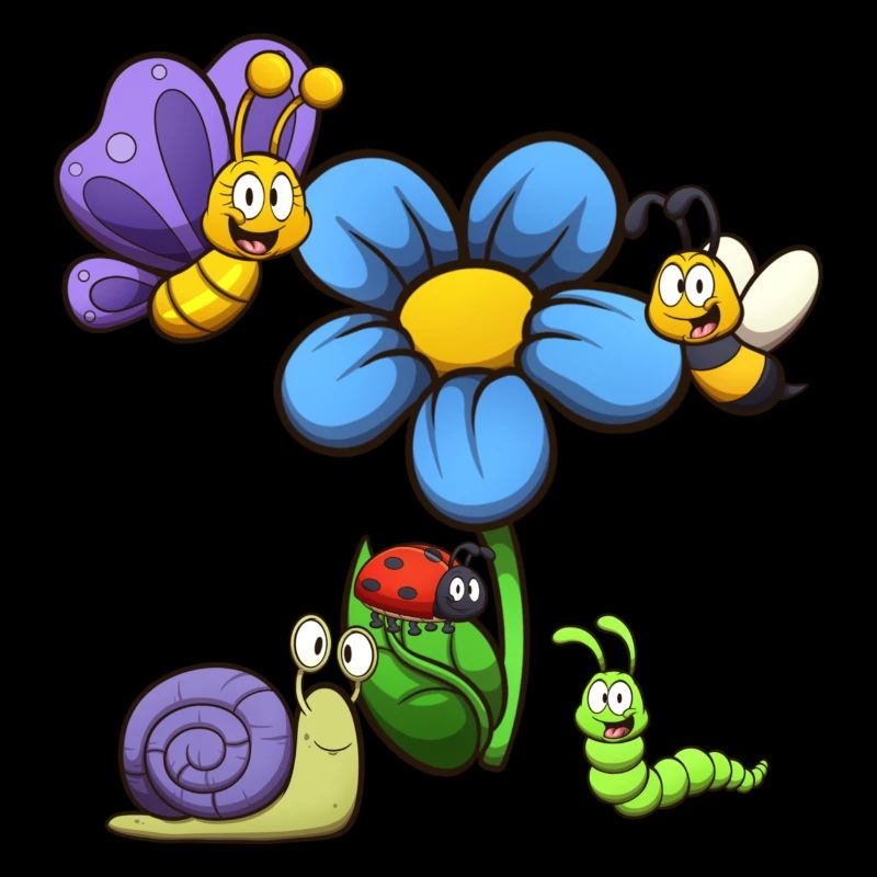 Cute Cartoon Insects