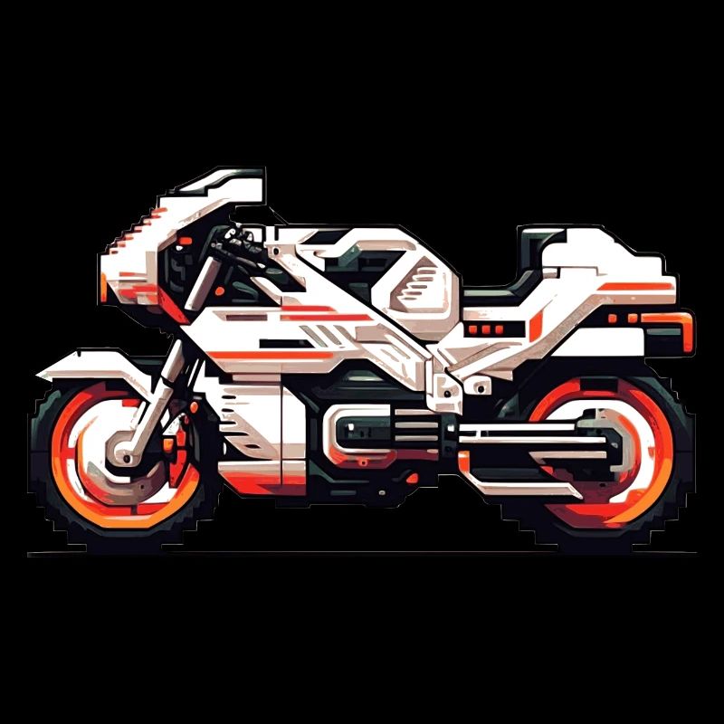 Motorcycle racing machine as 8 bit vector